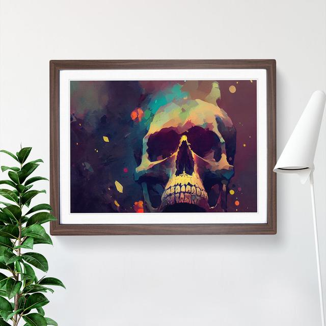 Skull Art Vol.1 Abstract Maturi Frame Colour: Walnut Framed, Size: 46cm H x 64cm W x 2cm D on Productcaster.