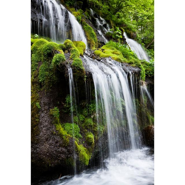 Cascading Water - Wrapped Canvas Art Prints Alpen Home Size: 91cm H x 61cm W x 3.8cm D on Productcaster.