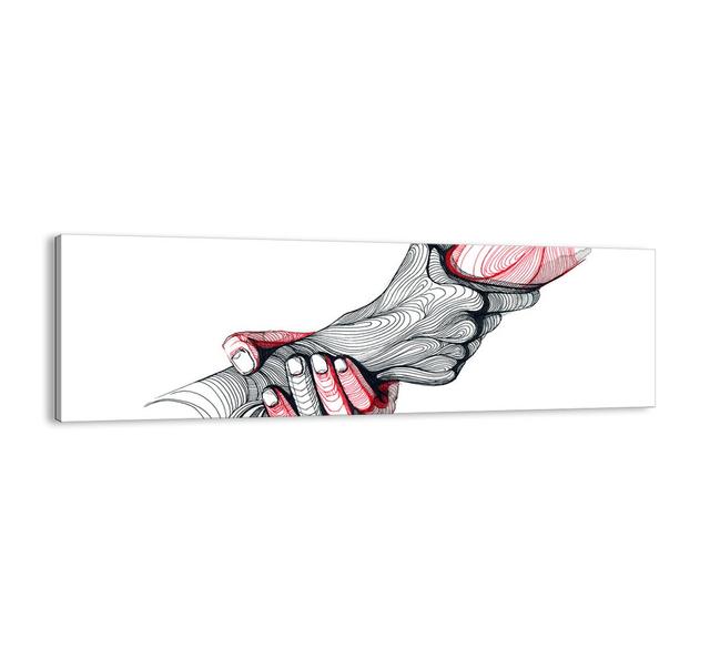 You are in Good Hands - Graphic Art Print on Canvas Brayden Studio Size: 50cm H x 160cm W x 1.8cm D on Productcaster.