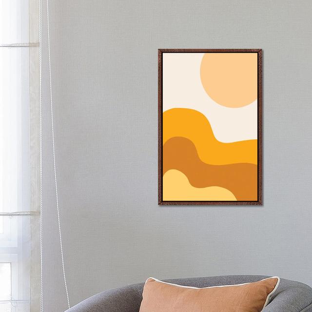 Abstract Landscape XII - Print on Canvas Rosalind Wheeler Size: 66.04cm H x 45.72cm W x 3.81cm D, Format: Brown Framed on Productcaster.