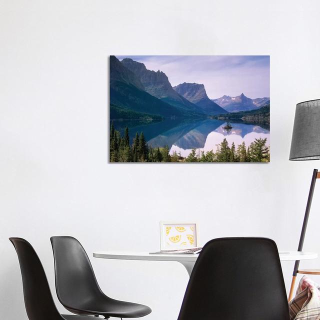 Wild Goose Island In St Mary's Lake, Glacier National Park, Montana by Tim Fitzharris - Wrapped Canvas Print Alpen Home Size: 66.04cm H x 101.6cm W x on Productcaster.