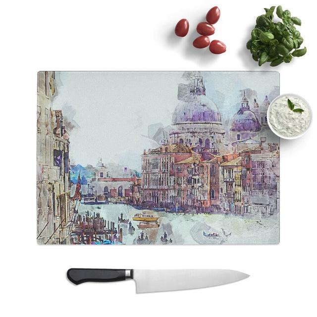 Tempered Glass Canal Through Venice Italy Chopping Board East Urban Home Size: 39 cm W x 28.5 cm L on Productcaster.