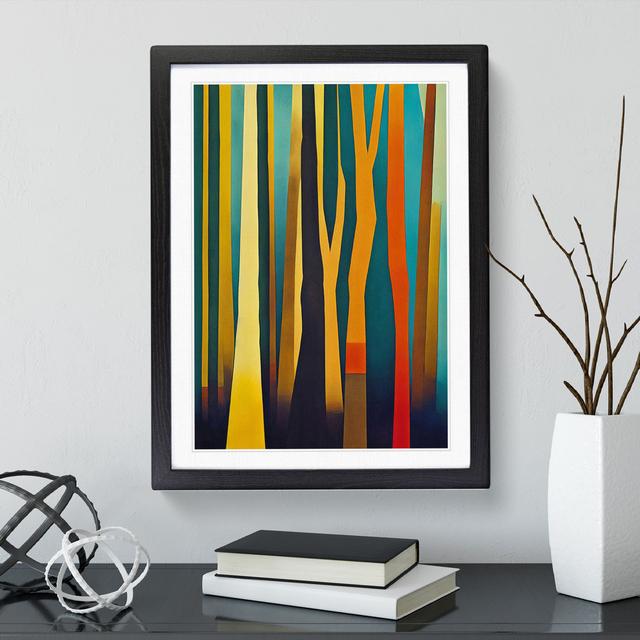 Modern Forest No.2 Abstract - Picture Frame Graphic Art Alpen Home Size: 34cm H x 25cm W x 2cm D, Frame Colour: Black on Productcaster.