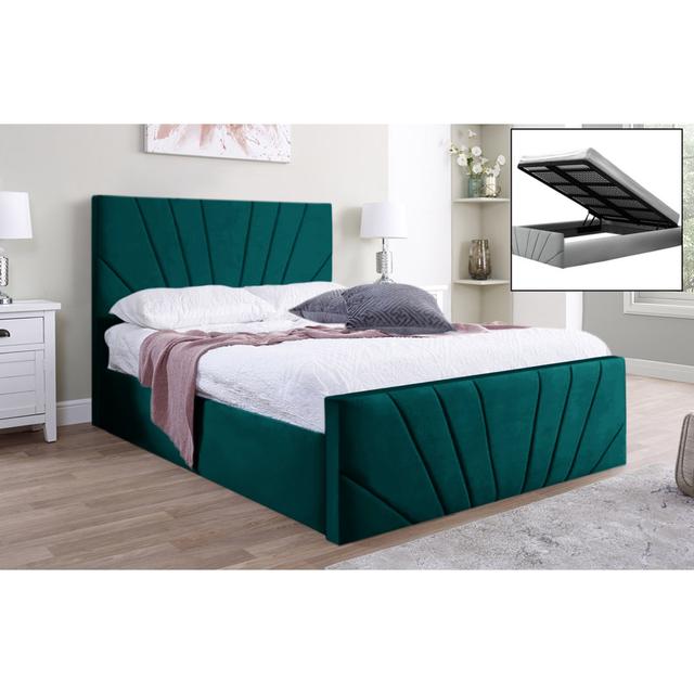 Burgoyne Upholstered Storage Bed Canora Grey Size: UK Single (90 x 190 cm), Upholstery: Mallard on Productcaster.