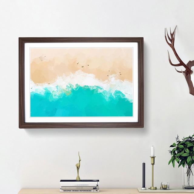 Beach in Nusapenida Indonesia in Abstract - Picture Frame Graphic Art Print East Urban Home Size: 48cm H x 65cm W x 2cm D, Frame Option: Walnut Framed on Productcaster.