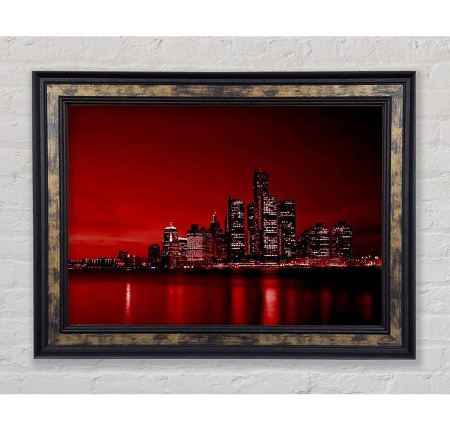 Detroit Red Nights - Print Bright Star Size: 42cm H x 59.7cm W x 8cm D on Productcaster.