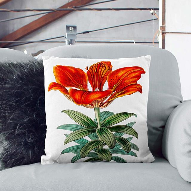 Blooming Red Lily East Urban Home Size: 55cm H x 55cm W x 20cm D, Backing Colour: Stone on Productcaster.