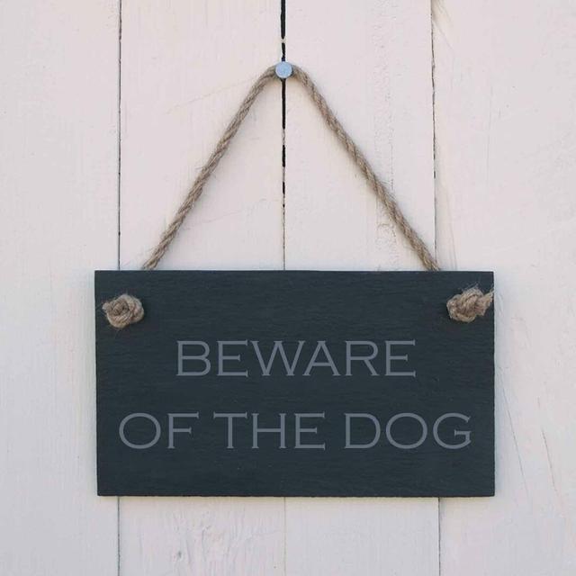 Beware of the Dog Sign Happy Larry on Productcaster.