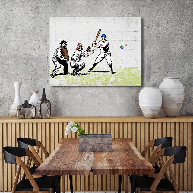 Worth a Home Run? Wrapped Canvas Graphic Art Ebern Designs Size: 70cm H x 100cm W x 4cm D on Productcaster.