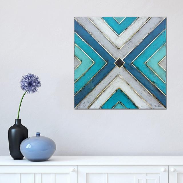 Geometric Common Ground by Britt Hallowell - Print on Canvas Union Rustic Format: Wrapped Canvas, Size: 45.72cm H x 45.72cm W x 3.81cm D on Productcaster.