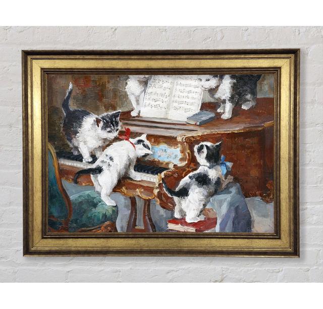 The Cats Play Piano - Einzelne Bilderrahmen Kunstdrucke Bright Star Größe: 59,7 cm H x 84,1 cm B x 8 cm T on Productcaster.