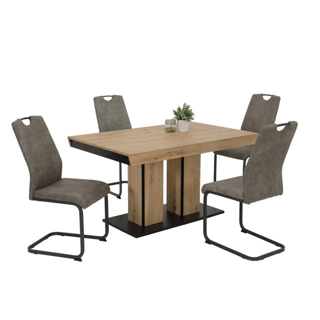 Willse 4 - Person Extendable Dining Set Brayden Studio Colour (Chair): Light Gray on Productcaster.