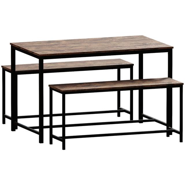 Bottorff 4 - Person Dining Set Borough Wharf Colour (Table Top): Dark Wood on Productcaster.