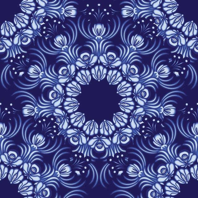 Ackworth Floral Pattern Of Circular Ornaments by Irina Prudnikova - Print Latitude Vive Size: 51cm H x 51cm W x 3.8cm D on Productcaster.