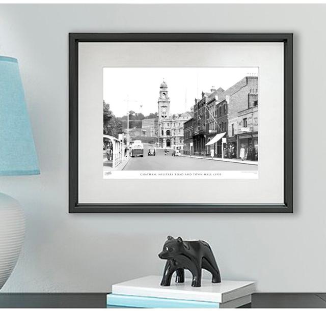 Chatham, Military Road And Town Hall C1955 - Single Picture Frame Print The Francis Frith Collection Size: 40cm H x 50cm W x 2.3cm D on Productcaster.