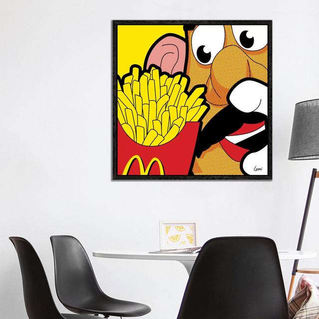 Leinwandbild - Kunstdruck „Cannibalism” von Grégoire Léon Guillemin Happy Larry Größe: 45,72 cm H x 45,72 cm B x 3,81 cm T, Format: Schwarz gerahmte L on Productcaster.