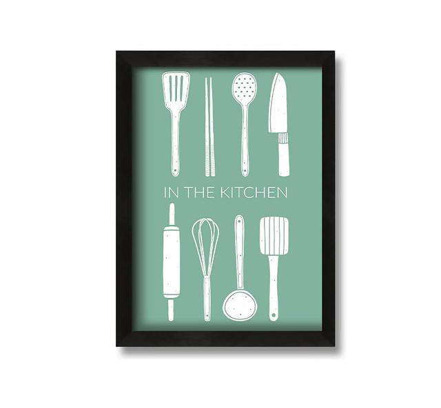 Utensils 10t - Picture Frame Graphic Art on Canvas August Grove Size: 84cm H x 60cm W x 10cm D on Productcaster.