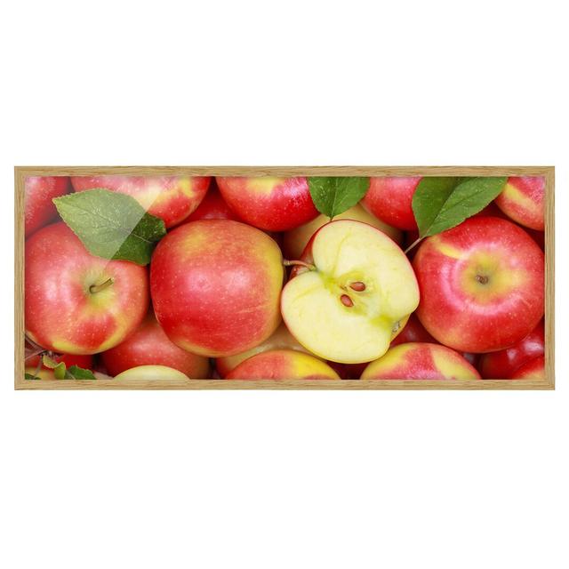 Juicy Apples - Picture Frame Graphic Art Ebern Designs Size: 50cm H x 130cm W x 2cm D, Frame Option: Brown Framed on Productcaster.