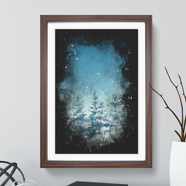 Winter Forest Vol.9 Paint Splash - Picture Frame Graphic Art East Urban Home Frame Option: Walnut, Size: 36cm H x 27cm W x 2cm D on Productcaster.