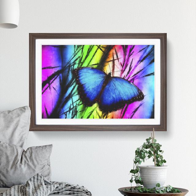 Butterfly Vol.6 - Picture Frame Painting East Urban Home Frame Option: Walnut Framed, Size: 27cm H x 36cm W x 2cm D on Productcaster.