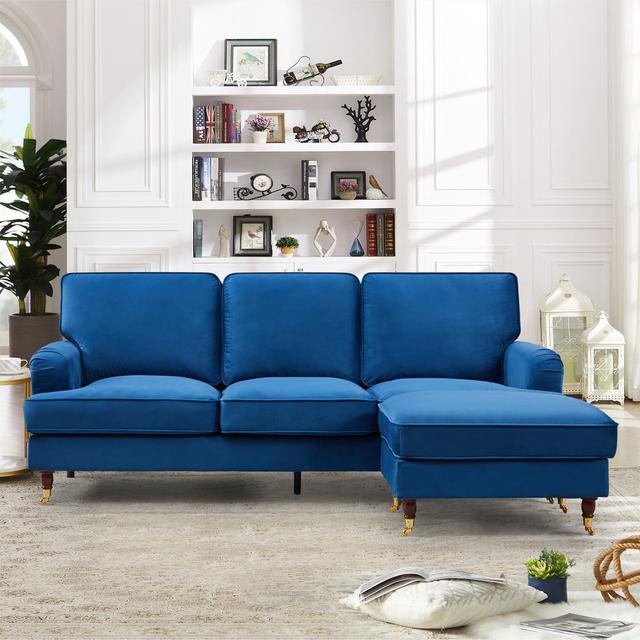 Naytahwaush Reversible Modular Corner Sofa Rosdorf Park Upholstery Colour: Teal on Productcaster.