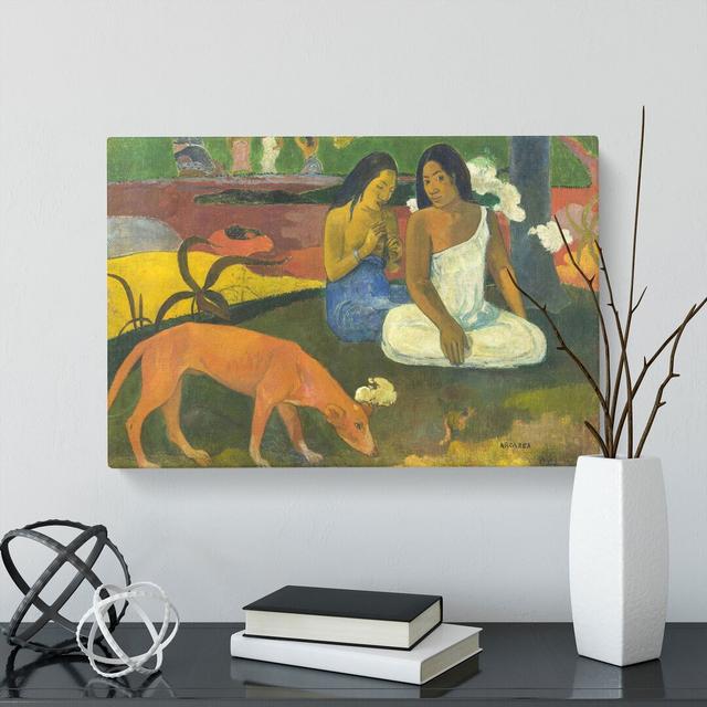 Arearea by Paul Gauguin - Wrapped Canvas Painting East Urban Home Size: 50cm H x 76cm W x 3cm D on Productcaster.