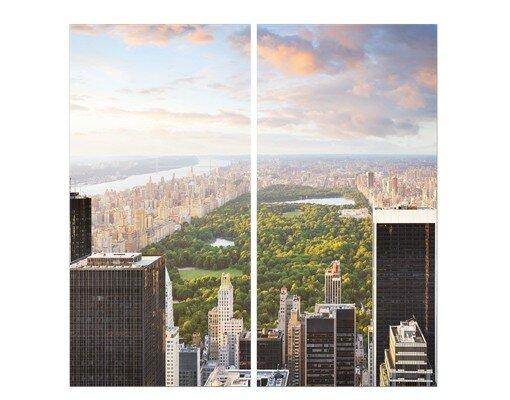 View Over Central Park - Wrapped Canvas Graphic Art Print East Urban Home Size: 60cm L x 60cm W, Lap: Inward corner on Productcaster.