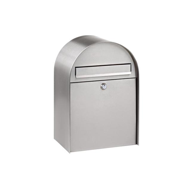 Nordic Wall Mounted Galvanised Steel Lockable Weatherproof Post Box BURG-WÄCHTER Size: 47.5cm H x 30cm W x 22.2cm D on Productcaster.