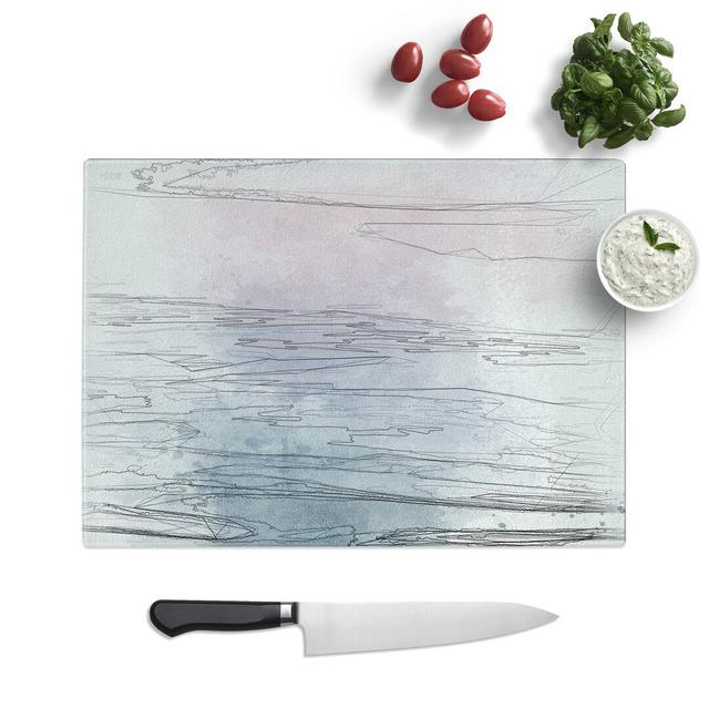 Tempered Glass Lake Garda Italy Chopping Board East Urban Home Size: 28.5 cm x 39 cm on Productcaster.