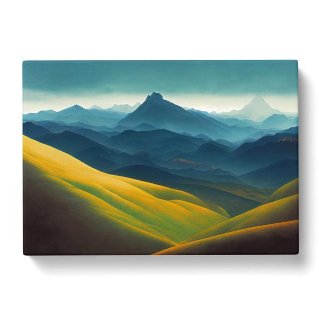 Joyous Mountain Landscape - Wrapped Canvas Print Alpen Home Size: 50cm H x 76cm W x 3cm D on Productcaster.