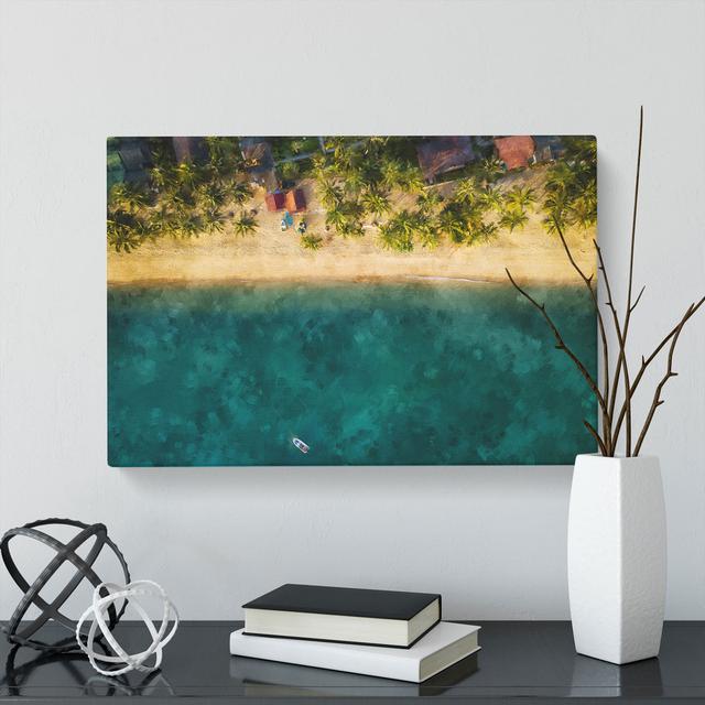 CAN2038CAN The Fishing Boat Painting - Wrapped Canvas Print East Urban Home Size: 40cm H x 60cm W x 3cm D on Productcaster.