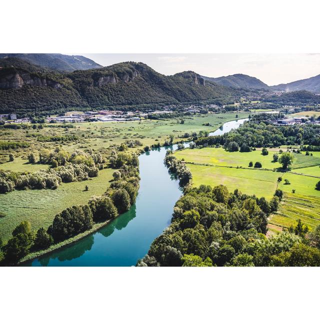 River Running Through Cultivated Fields by Deimagine - Wrapped Canvas Print Alpen Home Size: 61cm H x 91cm W x 3.8cm D on Productcaster.