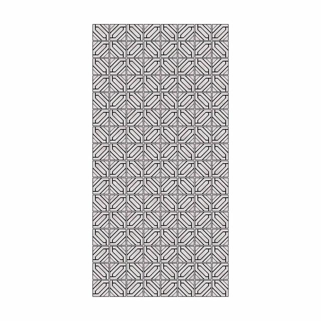 Grody Geometric Machine Woven Grey/Black Area Rug East Urban Home Rug Size: Rectangular 90 x 180cm on Productcaster.