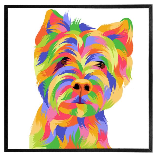 Dravosburg Amazing Illustration Dog - Print Latitude Run Frame Option: Black Framed, Size: 41cm H x 41cm W x 4cm D on Productcaster.