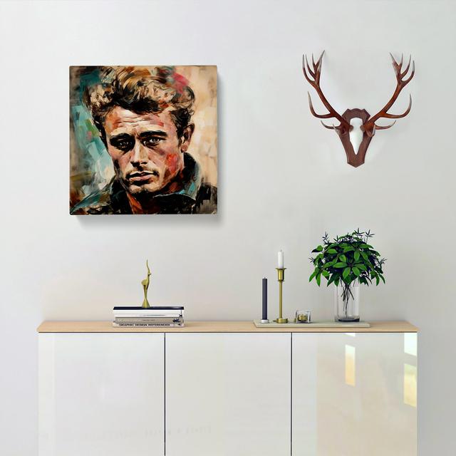 James Dean Abstract Expressionism Marlow Home Co. Size: 35cm H x 35cm W x 3cm D on Productcaster.