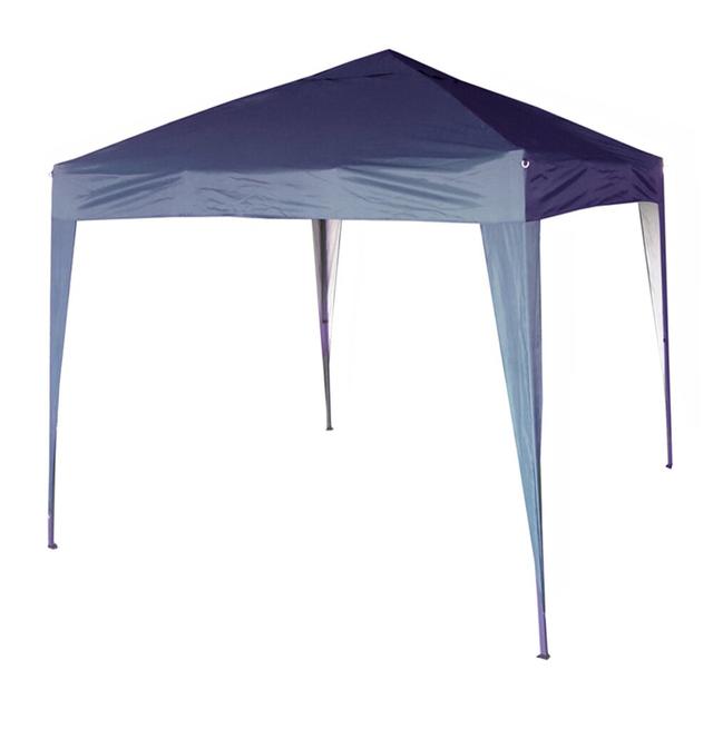 200 cm x 200 cm Pop-up-Pavillon Janvey aus Aluminium Garten Living Dachfarbe: Blau on Productcaster.