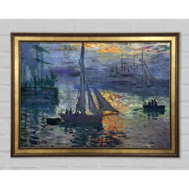 Monet Sonnenaufgang am Meer 1 - Einzelner Bilderrahmen Kunstdrucke Longshore Tides Größe: 84,1 cm H x 118,9 cm B x 1,5 cm T on Productcaster.