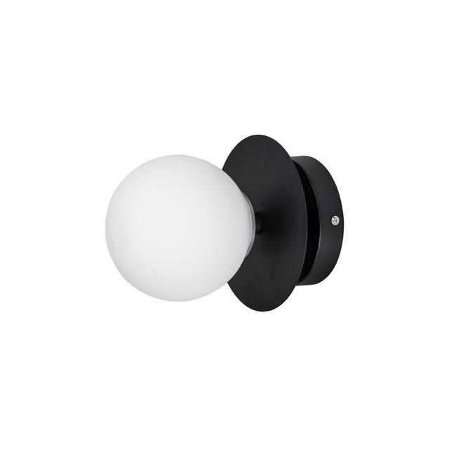 Althea 1-Light Flush Mount Corrigan Studio Shade Colour: White, Finish: Black on Productcaster.