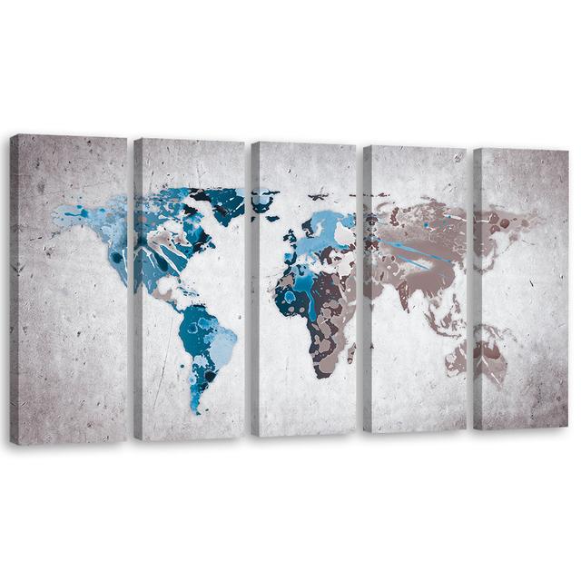 Retro World Map Williston Forge Size: 80cm H x 200cm W on Productcaster.