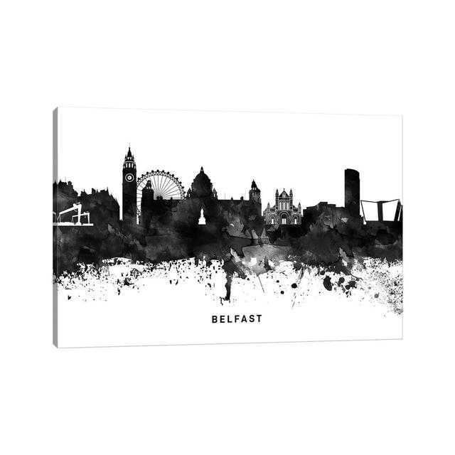 Belfast Skyline Black & White Happy Larry Size: 30.48cm H x 45.72cm W x 1.91cm D on Productcaster.