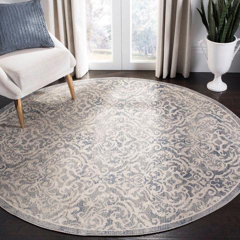 West Bridgewater Whorl Light Grey Rug Bloomsbury Market Rug Size: Round 200cm on Productcaster.