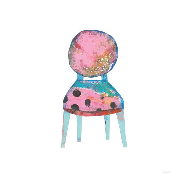 Mod Chairs V Crop by Courtney Prahl - Wrapped Canvas Painting Print Rosalind Wheeler Size: 51cm H x 51cm W x 3.8cm D on Productcaster.