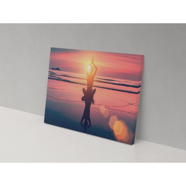 Beach Meditation - Wrapped Canvas Graphic Art ClassicLiving Size: 52cm H x 82cm W x 4cm D on Productcaster.