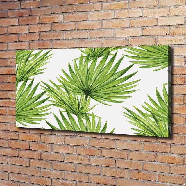 Tropical Leaves - Wrapped Canvas Art Prints Bay Isle Home on Productcaster.