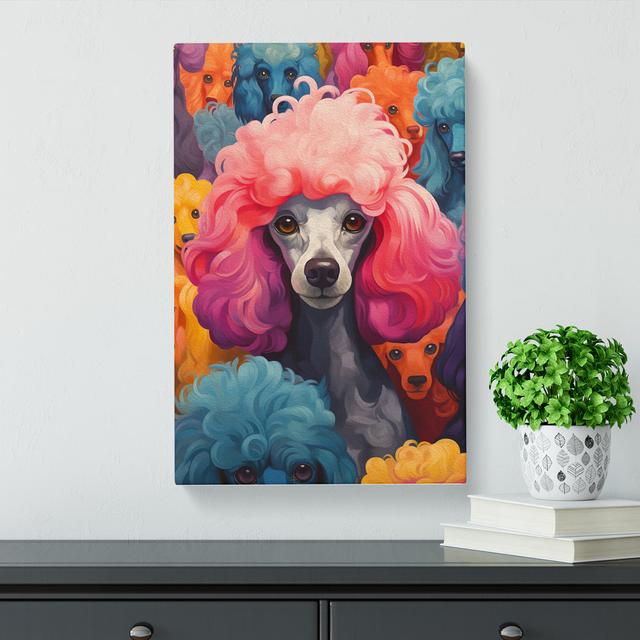 Poodle Colour Field - No Frame Print Marlow Home Co. Size: 50cm H x 35cm W x 3cm D on Productcaster.