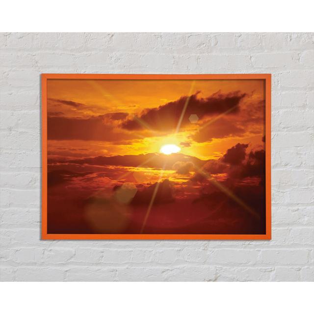 Sun Blaze Clouds - Single Picture Frame Art Prints Brayden Studio Size: 21cm H x 29.7cm W x 2cm D on Productcaster.