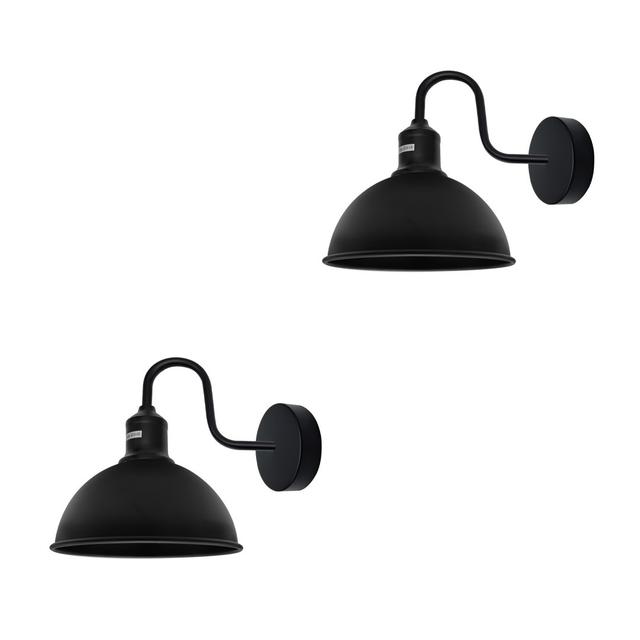 Foshee 2 - Light Dimmable Armed Sconce (Set of 2) Breakwater Bay Fixture Finish: Black on Productcaster.