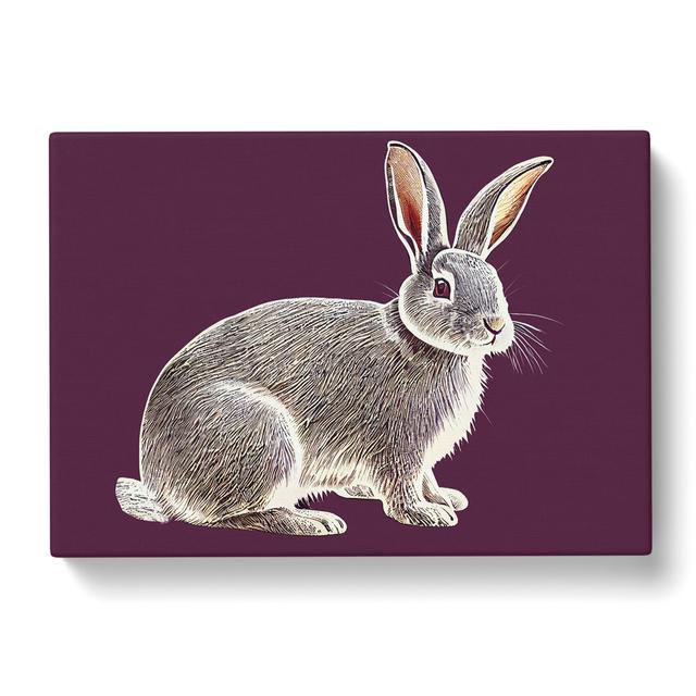 Vintage Rabbit Art - Wrapped Canvas Graphic Art Brambly Cottage Size: 35cm H x 50cm W x 3cm D on Productcaster.