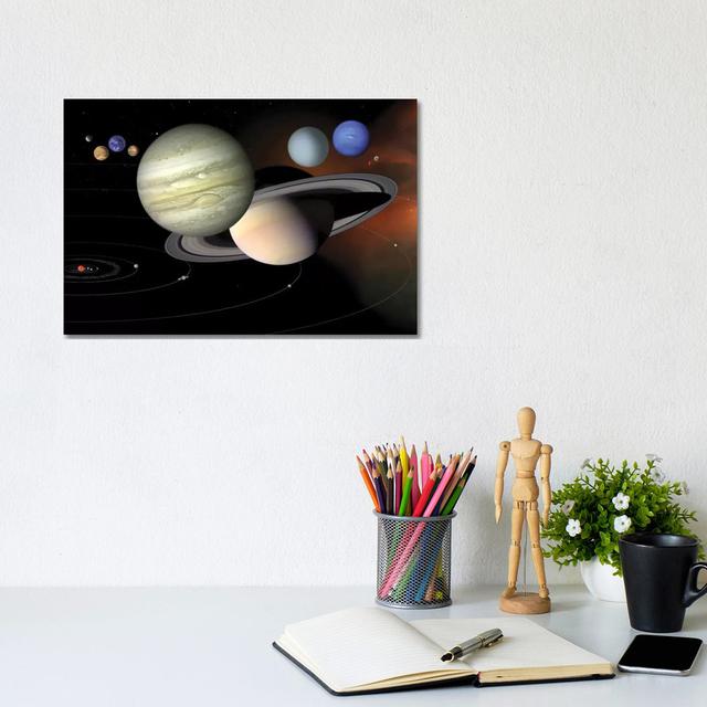 Solar System II by Stocktrek Images - Wrapped Canvas Print Latitude Run Size: 20.32cm H x 30.48cm W x 1.91cm D on Productcaster.