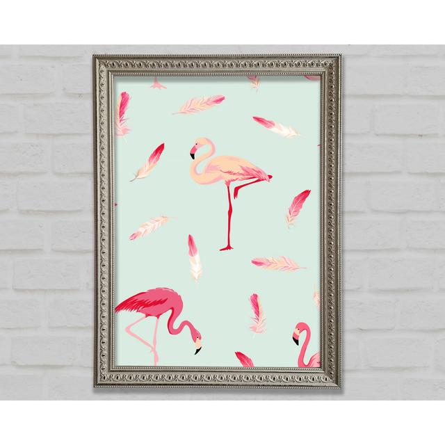 Pink Flamingo Feathers - Single Picture Frame Art Prints 17 Stories Size: 141.4cm H x 100cm W on Productcaster.